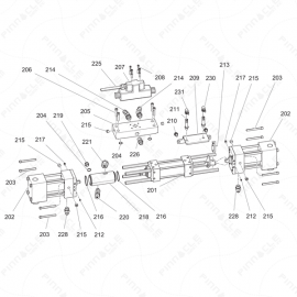 Gusmer H-20/35 Proportioner Assembly Exploded Diagram