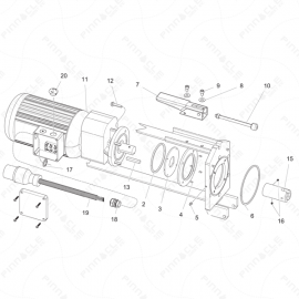 ToughTek MP-20 Motor Assembly Exploded Diagram