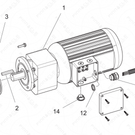 ToughTek P-20 Motor Assembly Exploded Diagram 